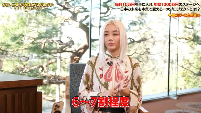 フィアナが話している場面に、6〜7割程度という字幕が出ている第1話の動画