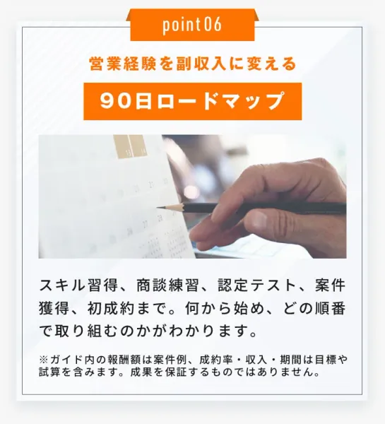 学習・練習・認定テスト・仕事獲得・初成約の90日ロードマップ